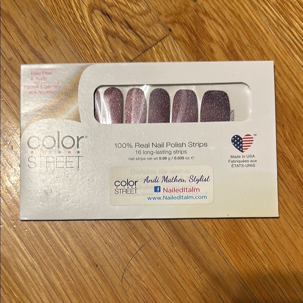 Color Street Nail Polish Strips - Glittery Purple